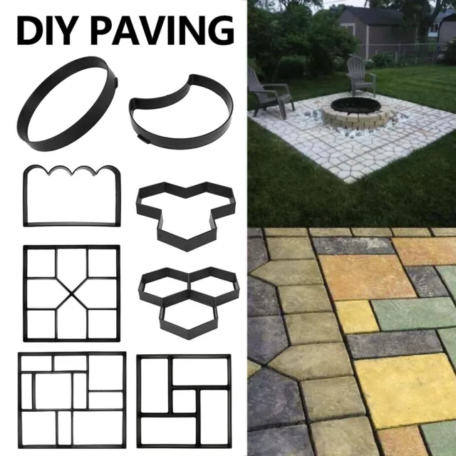 Garden Path Maker Mold Driveway Paving Stone Concrete Pavement Mould Paver ra