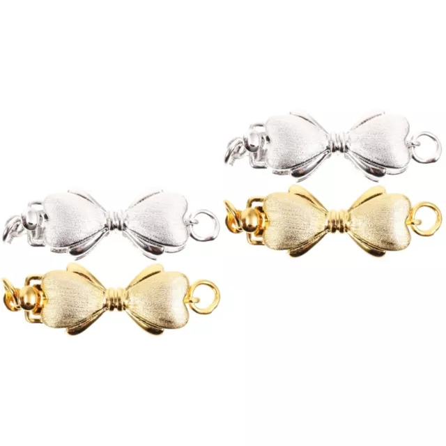 4 Pcs Buckle Clasps for Necklace DIY Jewelry Lobster Pearl Bracelet Extender