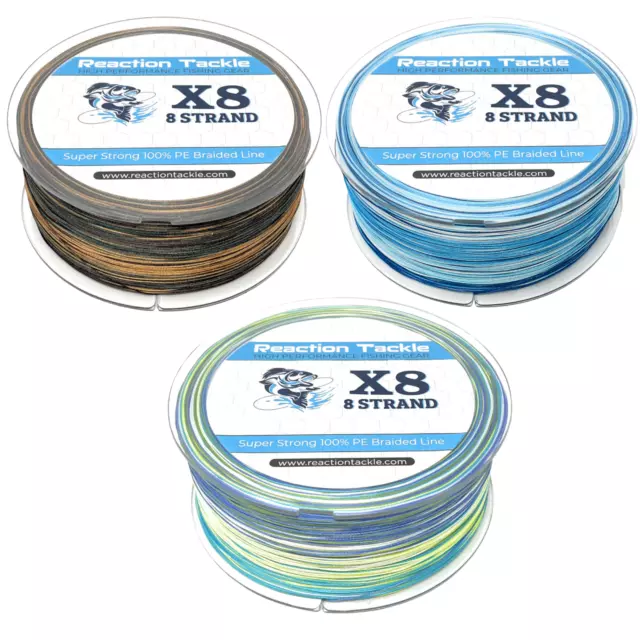 Reaction Tackle Ice Braid – Ice Fishing Braided Line, Tip-Up Line, 8