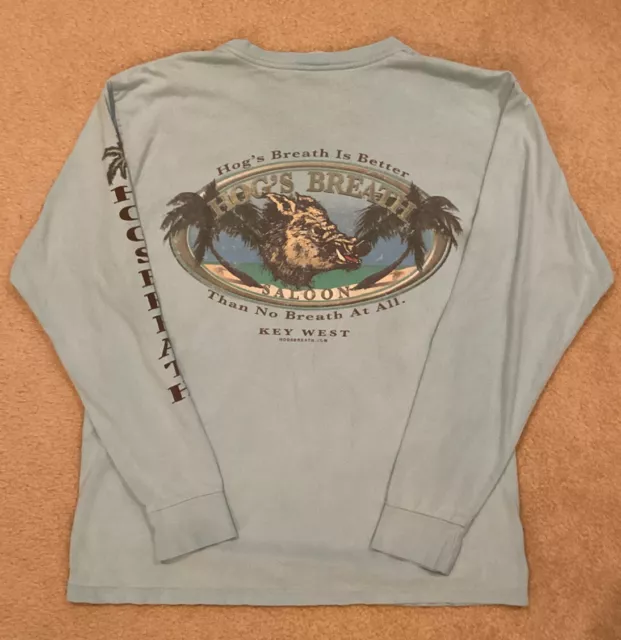 Hogs Breath Saloon Key West Florida Long Sleeve Shirt Size Medium