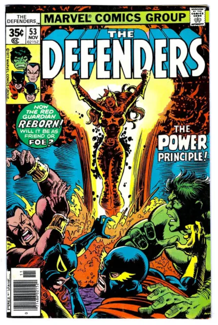THE DEFENDERS #53 in VF condition a 1977 Marvel comic - 1st Lunatik & with CLEA