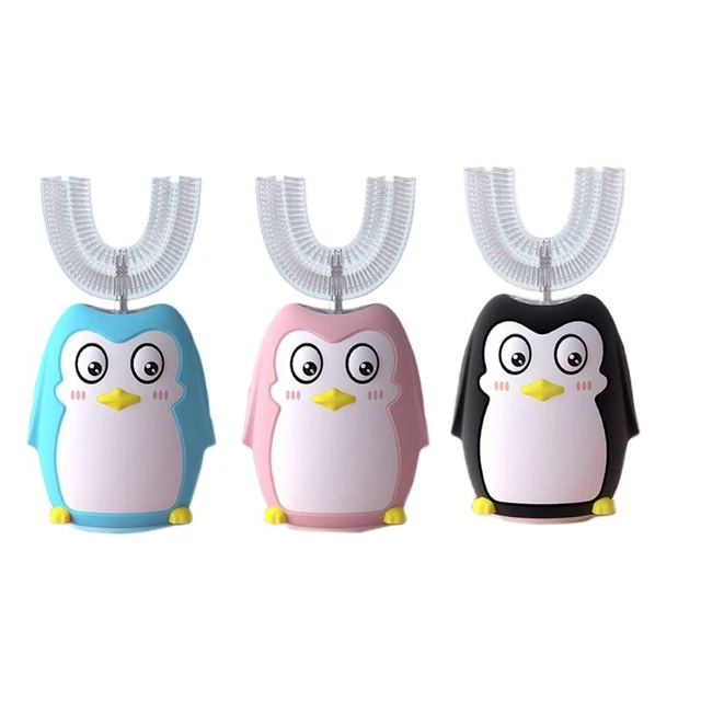 Wireless USB Kids Electric Ultrasonic Toothbrush U Shaped Cartoon Teeth Cleaner