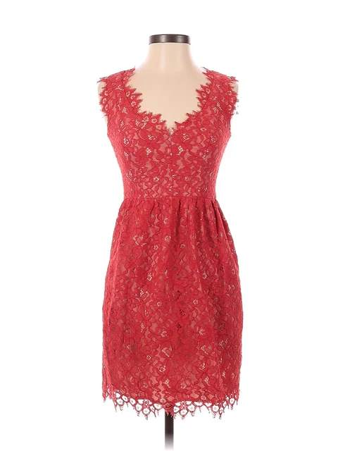 Shoshanna Women Red Casual Dress 0