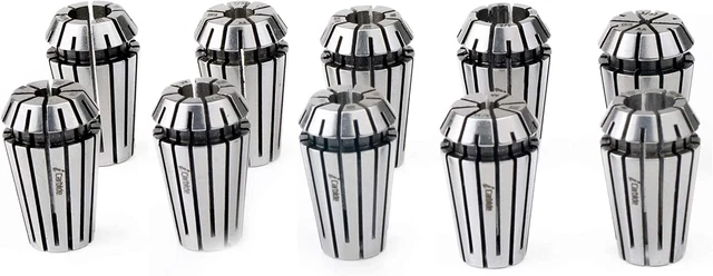 Ultra TIR 0.0002" Precision ER16 Collet Set INCH 10PC for CNC Engraving Machine