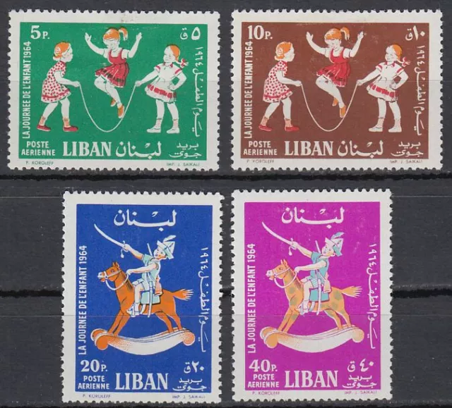 Libanon Lebanon 1964 */MLH Mi.843/46 Tag des Kindes Schaukelpferd [sz0467]