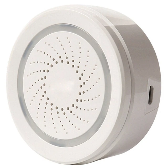 3X (Wireless 120DB Sirena y Alarma Bell-Blanco, con Flash, Remote App