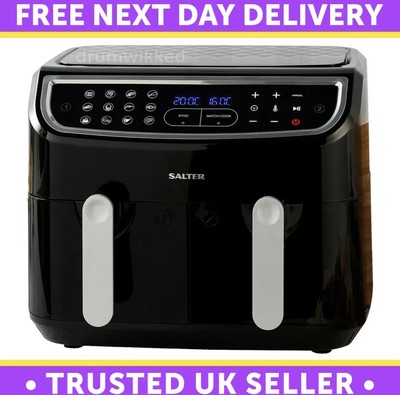 salter dual cook air fryer matt black