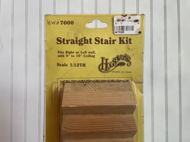 Houseworks Dollhouse Miniature Straight Stair Kit 1:12 #7000