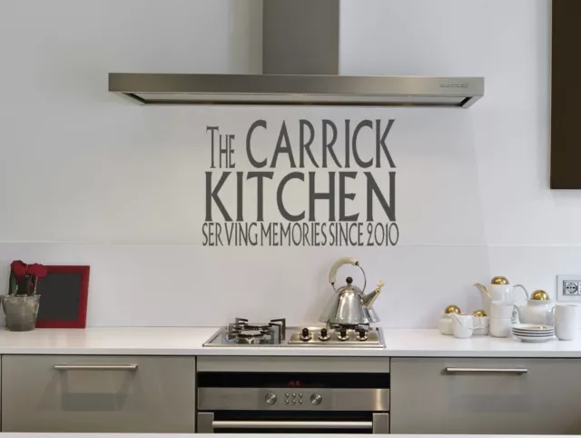 Personalised Family Name Kitchen Wall Art Quote - Wall Sticker - Wall Decal