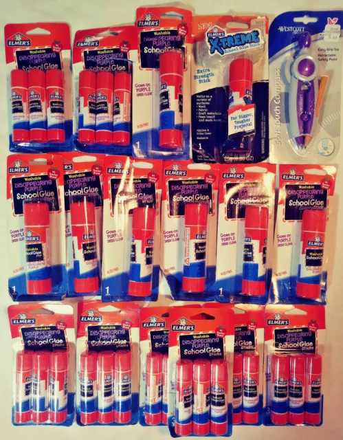 Elmers Washable Disappearing Purple School Glue Sticks 32 Pack Free Shipping