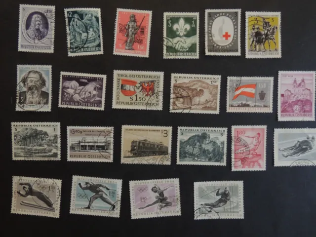 Briefmarken „22x Österreich teilw. Falz wie abgebildet (61)“