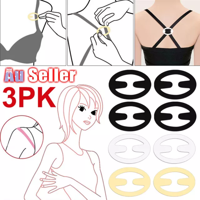 10 Pack X Bra Strap Cleavage Control Sports Racerback Singlet Clasp Holder  Clips 