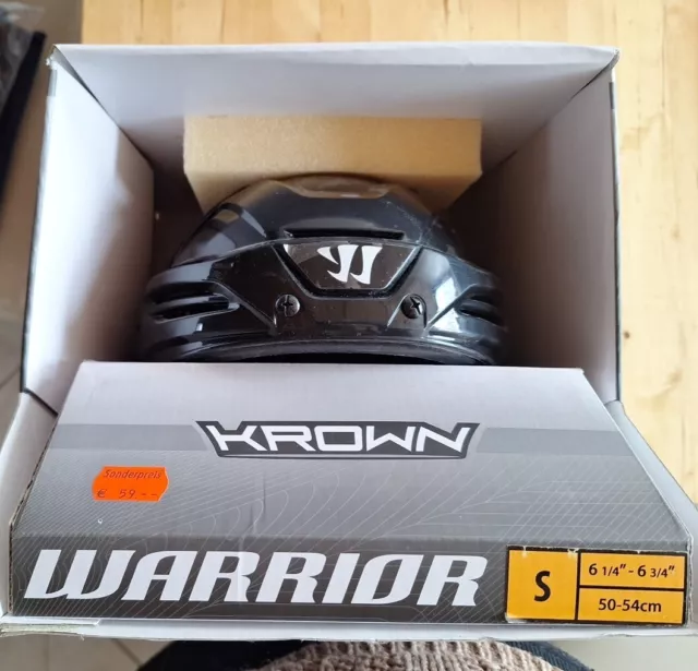 Warrior Eishockey Helm Krown LTE Farbe Schwarz Größe S