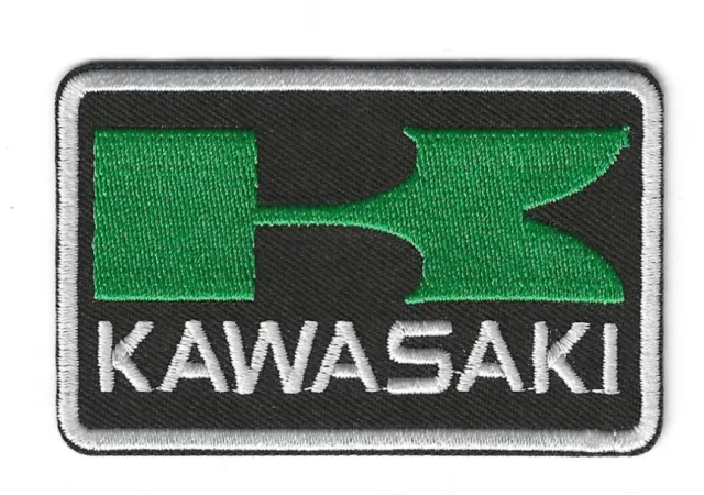 Kawasaki Motorcycle Patch Aufnäher Aufbügler Emblem  6,5 x 5,0cm (Breite x Höhe)