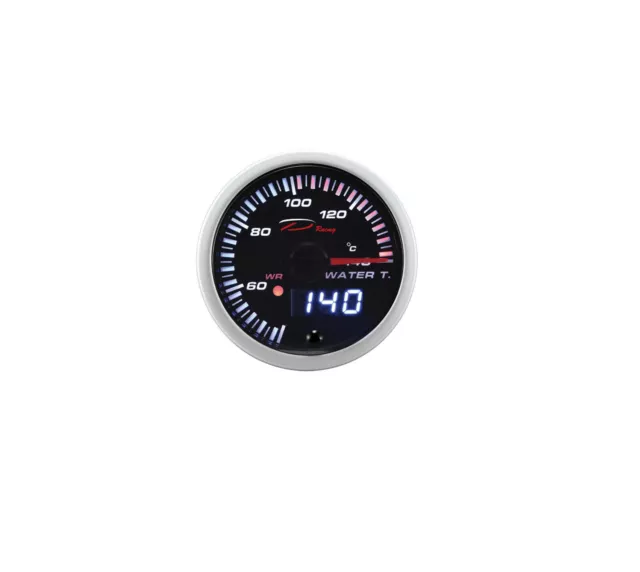 DEPO RACING DIGITAL+ANALOG WASSER TEMPERATUR ANZEIGE SLD5237B 52mm