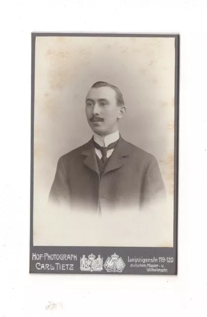 CDV Foto Herrenportrait - Berlin um 1900