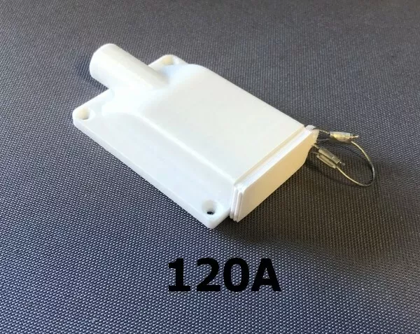 120A White Anderson SB120 Plug Surface Cover + Insect/Dust Cap (External Wiring)