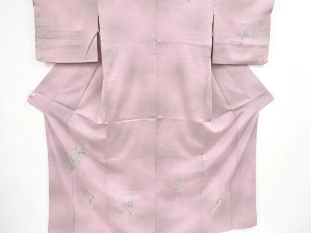 44678# Japanese Kimono / Antique Kimono / Embroidery / Floral Plants / Bokashi