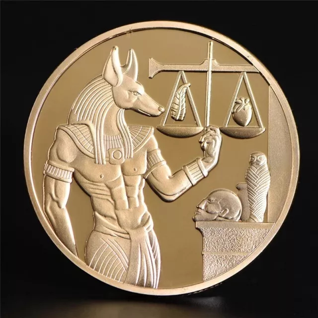 Coin god death Protector Anubis ancient Egyptian myth -  with prestigious case