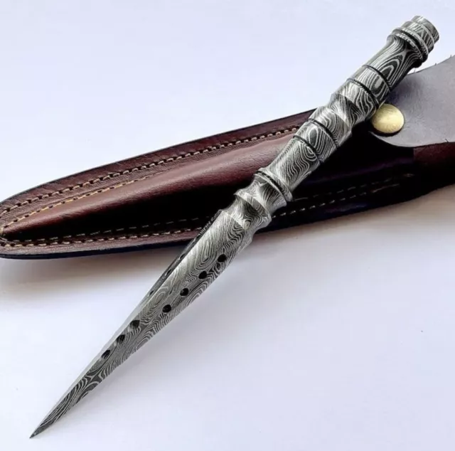 Custom Handmade Forged Damascus Steel Kris Blade Hunting Kris Dagger Knife