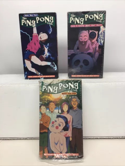 (2) Ping Pong Club VHS Make Way for & Love and Comedy Anime English  Subtitles