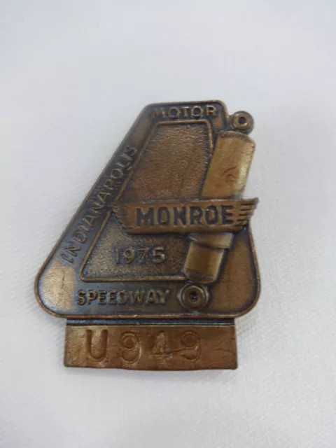1975 Indy 500 Bronze Pit Badge Bobby Unser Dan Gurney's All American Racer Eagle