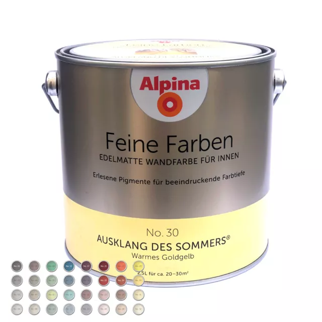 ALPINA Feine Farben - edelmatte Wandfarbe 2,5 L seltene Farben - versandfrei