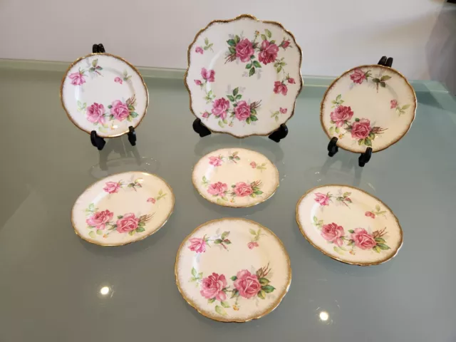 7 Piece, Royal Stafford "Barkely Rose" Sandwich Set. Wow !