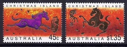 2002 Christmas Island - Year of the Horse (2) MUH