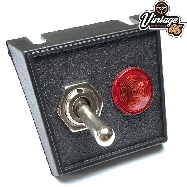 CLASSIC CAR Heavy Duty Metal Toggle Switch 12v 25 Amp Red LED Mounting