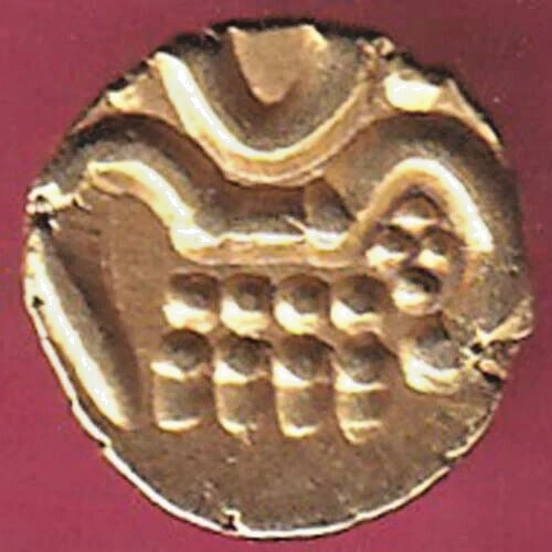 DUTCH INDIA gold fanam scarce and beautiufl coin #SE94