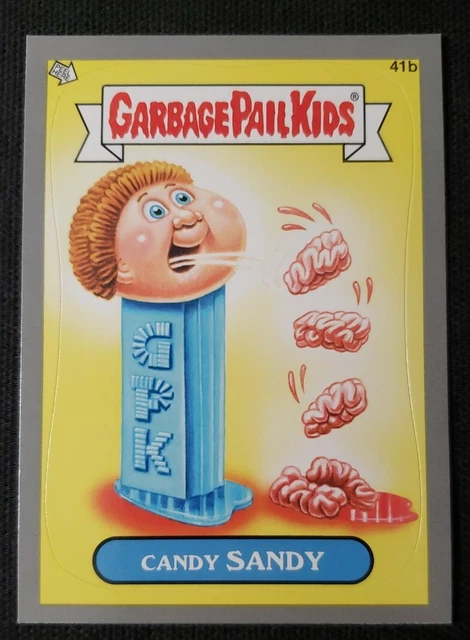 PEZ Garbage Pail Kids 2012 Brand New Series 1 CANDY SANDY 41b Rare Silver GPK PEZ Garbage Pail Kids 2012 Brand New Series 1 CANDY SANDY 41b Rare Silver GPK