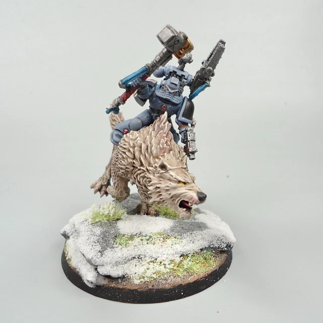 Warhammer 40k Army Space Marines Space Wolves Techmarine on Thunderwolf Painted Warhammer 40k Army Space Marines Space Wolves Techmarine on Thunderwolf Painted