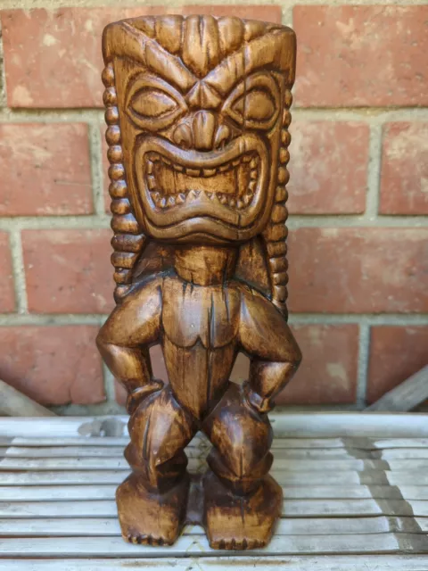 Vintage 1959 Treasure Craft Hawaii Hawaiian Ceramic Tiki God Sculpture No 550