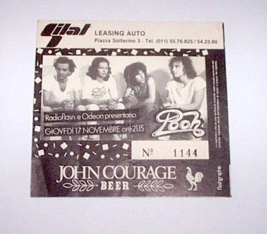 Biglietto originale Concerto Pooh - Torino 17 Novembre 1983