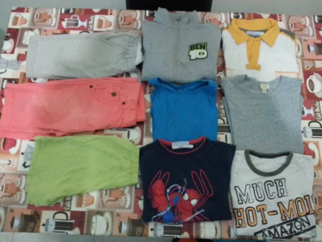 Lotto 63 Stock 9 Pezzi Abbigliamento Bimbo Bambino 7-8 Anni