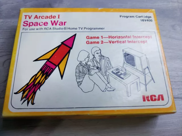 VTG 1976 RCA Studio II Home TV Arcade I SPACE WAR game Program Cartridge 18V400