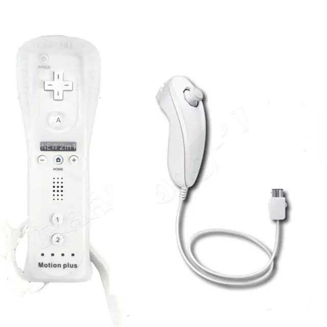 Remote Controller And Nunchuck + Built In Motion Plus For Wii Uk Seller