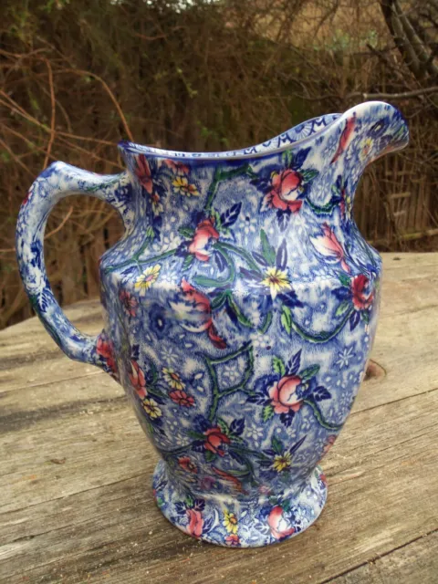 Maling for Ringtons Large Jug- "Chintz - Blue" - 1930's - Undamaged