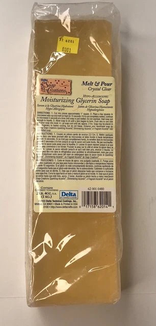 Jabón hidratante de glicerina transparente cristalino vintage Delta Soap Creations 2 lb 4 oz