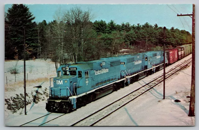 Boston & Maine New B & M GP40-2's On The Rigby VTG Postcard c1970   E7