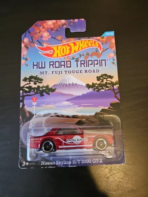 2014 Hot Wheels Nissan Skyline H/T 2000 GTX HW Road Trippin Mt Fuji Touge Road