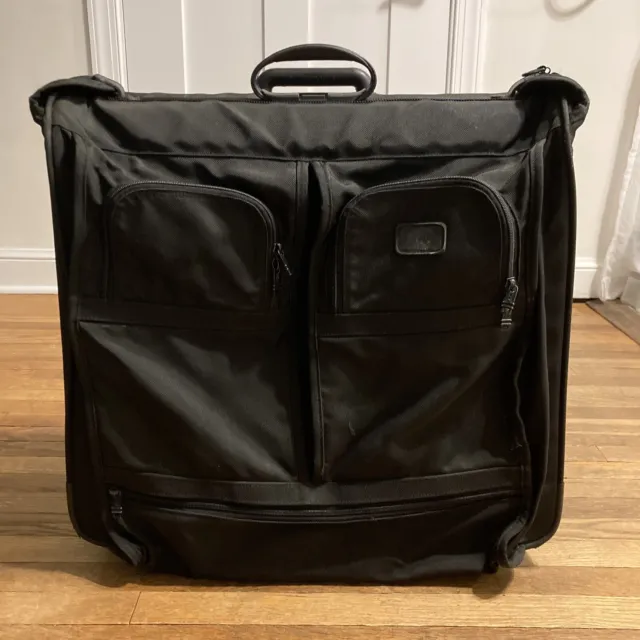 Tumi Black Alpha Wheeled Garment Bag 2233D3 Extended Trip Rolling Wardrobe 3