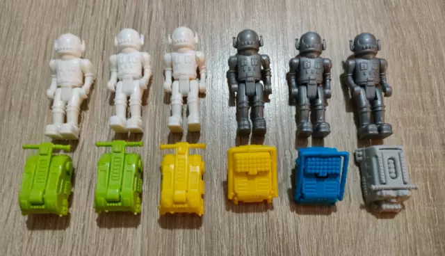 Kinder montable lot de 6 figurines avec vehicules Astronautes Cosmonautes 80 3