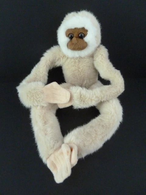 U6. DOUDOU PELUCHE CMP SINGE écru beige marron blanc scratch aux pattes 40cm TBE