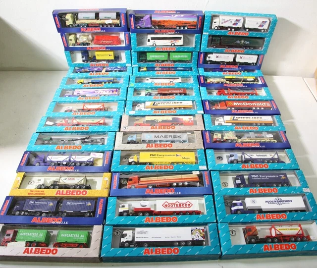 Lot De 9 Camions Albedo 1:87 (HO) - Semi-Remorques Et Camions - Miniatures Métal - Occasion