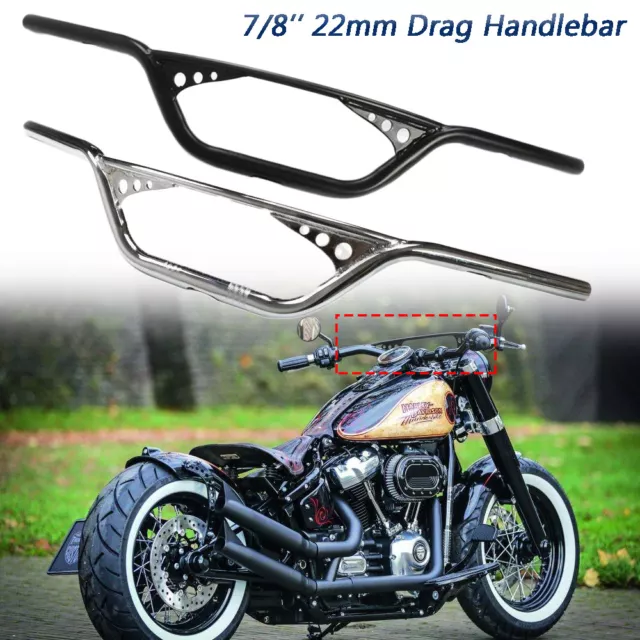 7/8'' 22mm Motorrad Lenker Drag Handlebar für Harley Sportster XL883/1200 Bobber