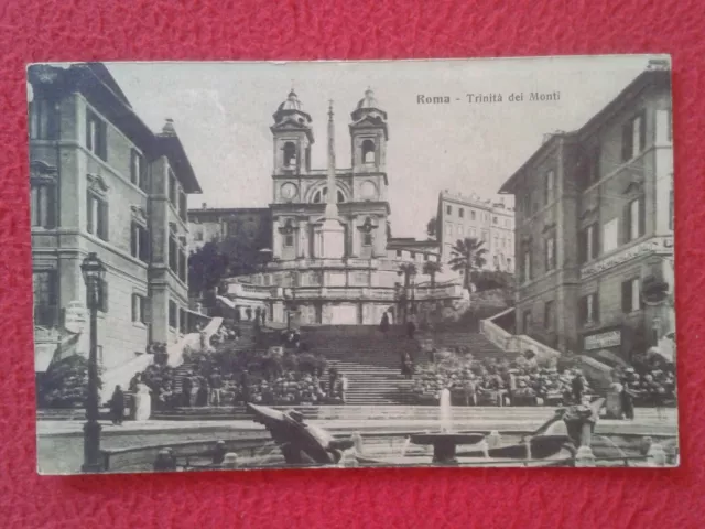 Postal Roma Rome Italia Italy Trinità Dei Monti Plaza De España Piazza Di Spagna