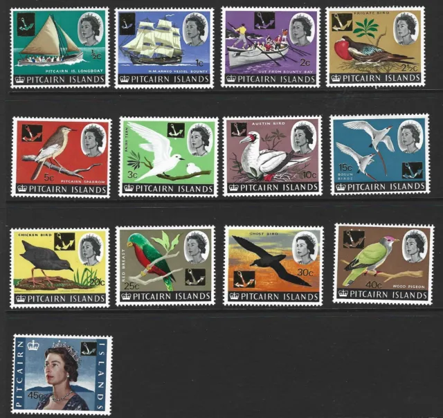 Pitcairn-Islands Stamps: 1967 Decimal Currency - Issues of 1964 overprinted