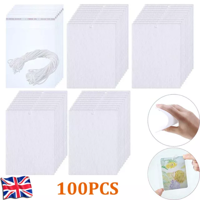 100 Pieces Car Scented Sheets Blanks Set Sublimation Air Freshener Sheet